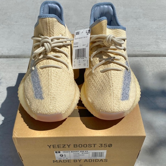 YEEZY 350 v2 LINEN DEADSTOCK SIZE 9.5 - Picture 4 of 6